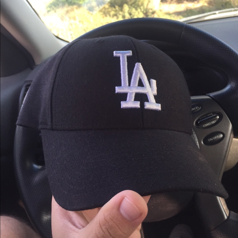 Black Dodgers Strap Back Hat